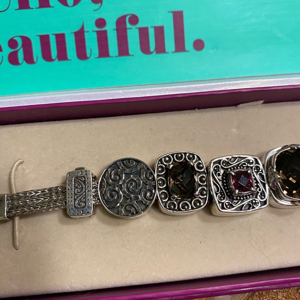 Lori Bonn Center of Attention Sterling Charm Bracelet 7 to 8 inches - Picture 2 of 7